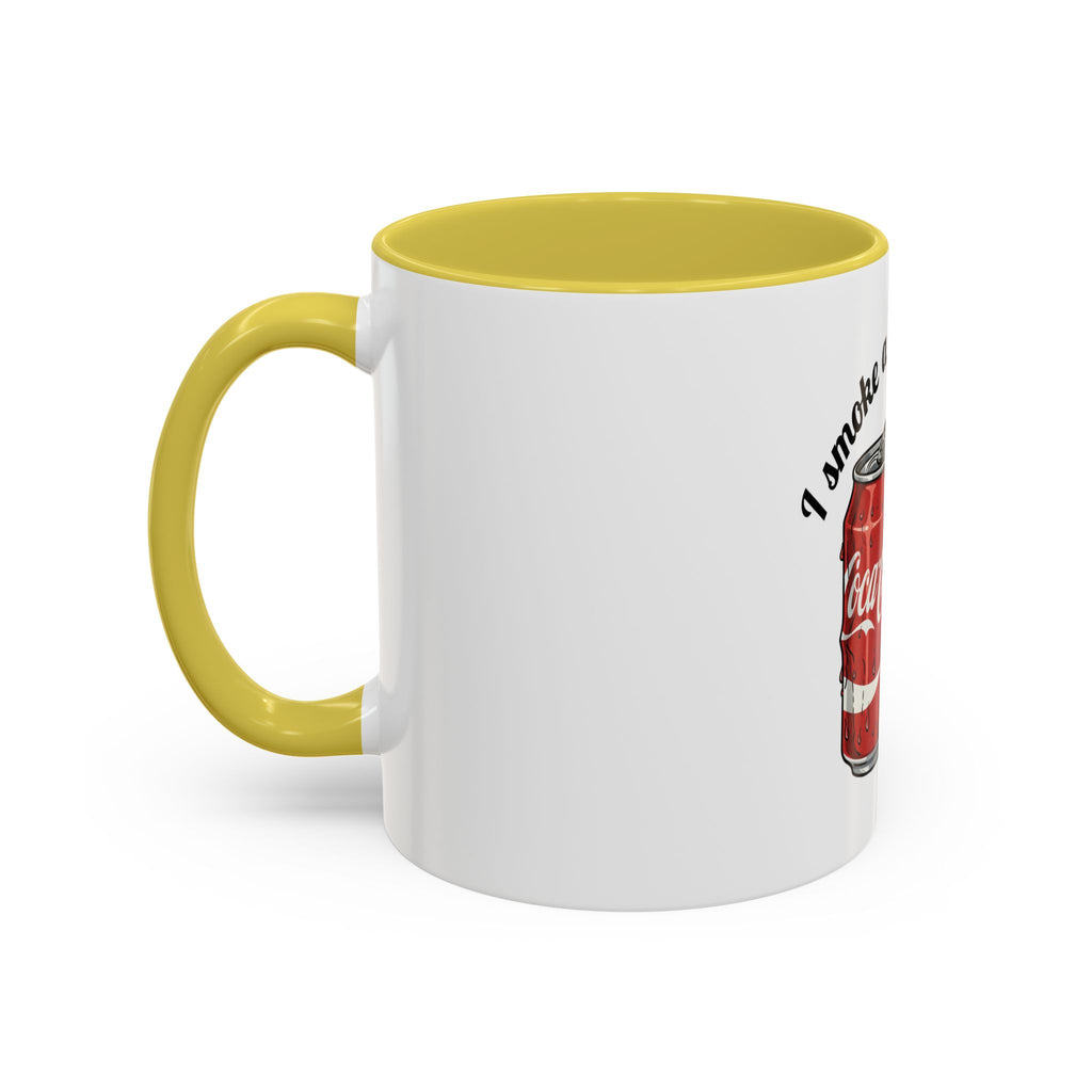 Ceramic Mug — "I Smoke a Packet a Day" Retro Soda & Cigarettes Graphic (11oz/15oz)