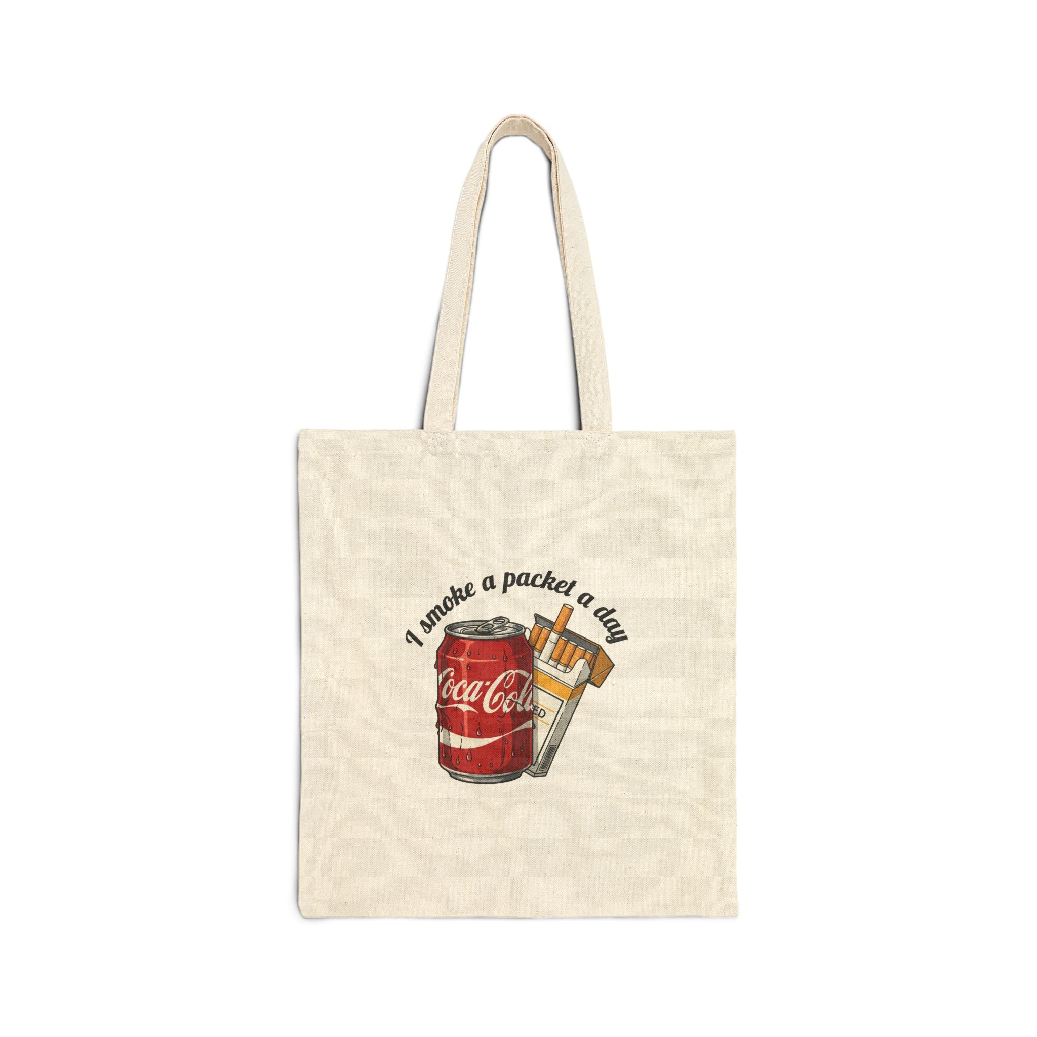 Coke Lovers Cotton Canvas Tote Bag, Eco-Friendly Grocery Bag, Fun Everyday Tote, Artsy Shopping Bag, Gift for Coca-Cola Fans