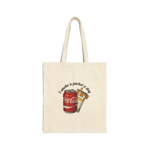 Coke Lovers Cotton Canvas Tote Bag, Eco-Friendly Grocery Bag, Fun Everyday Tote, Artsy Shopping Bag, Gift for Coca-Cola Fans