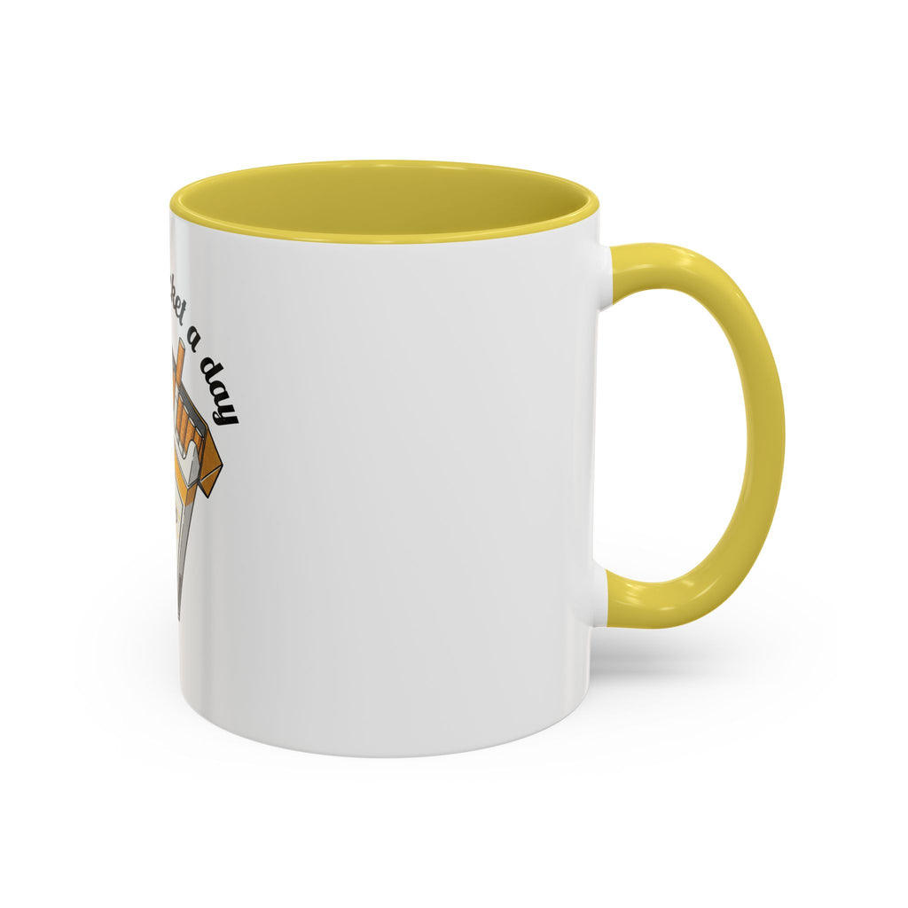 Ceramic Mug — "I Smoke a Packet a Day" Retro Soda & Cigarettes Graphic (11oz/15oz)