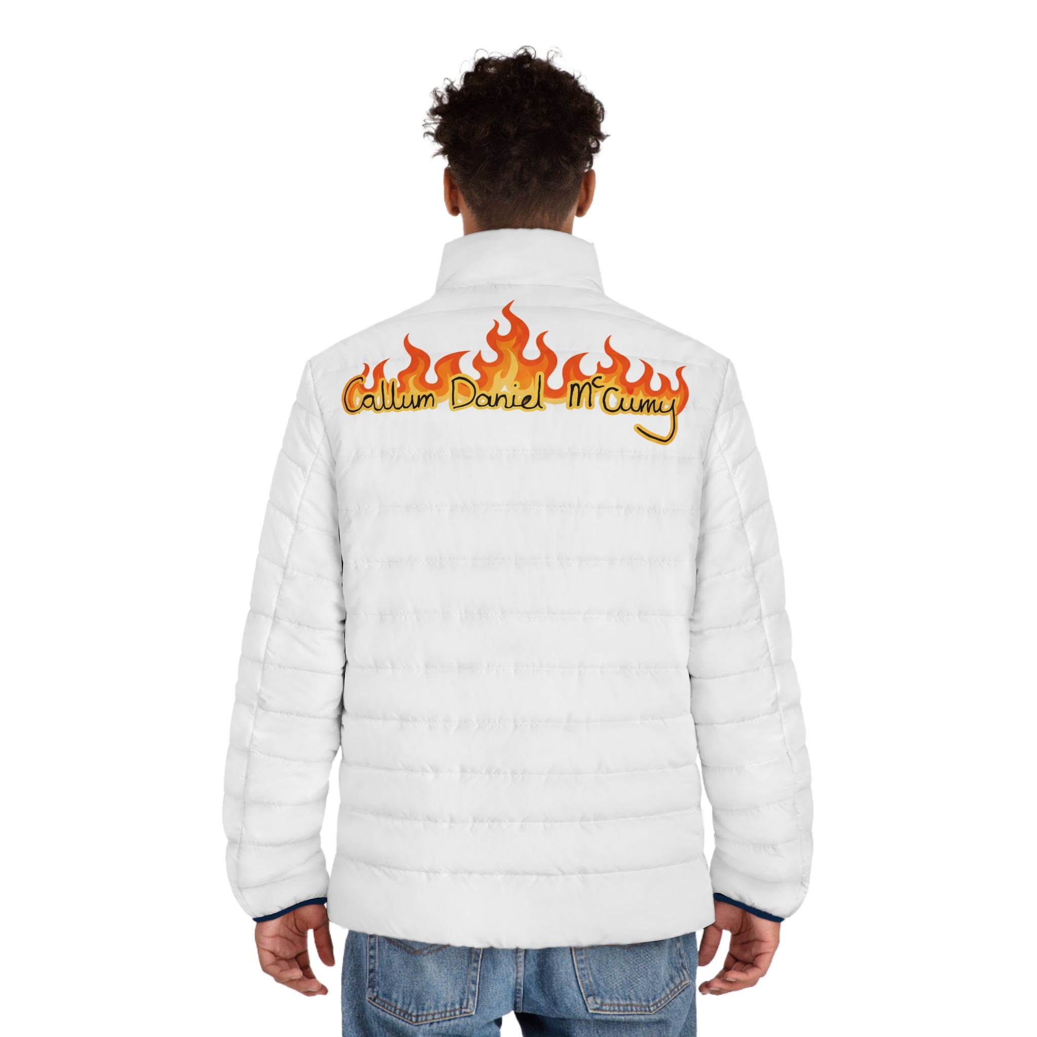 Puffer Jacket — Vintage Campfire Patch Graphic