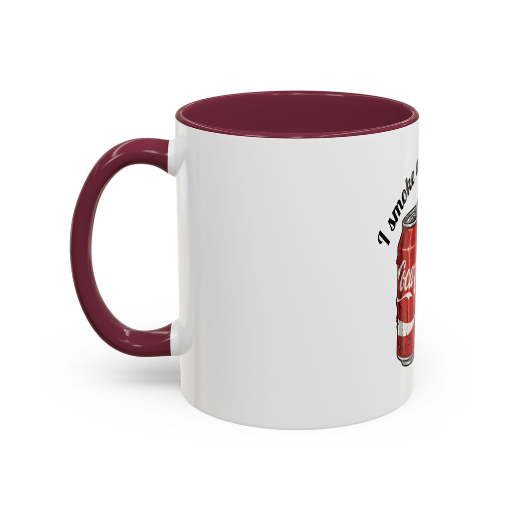 Ceramic Mug — "I Smoke a Packet a Day" Retro Soda & Cigarettes Graphic (11oz/15oz)