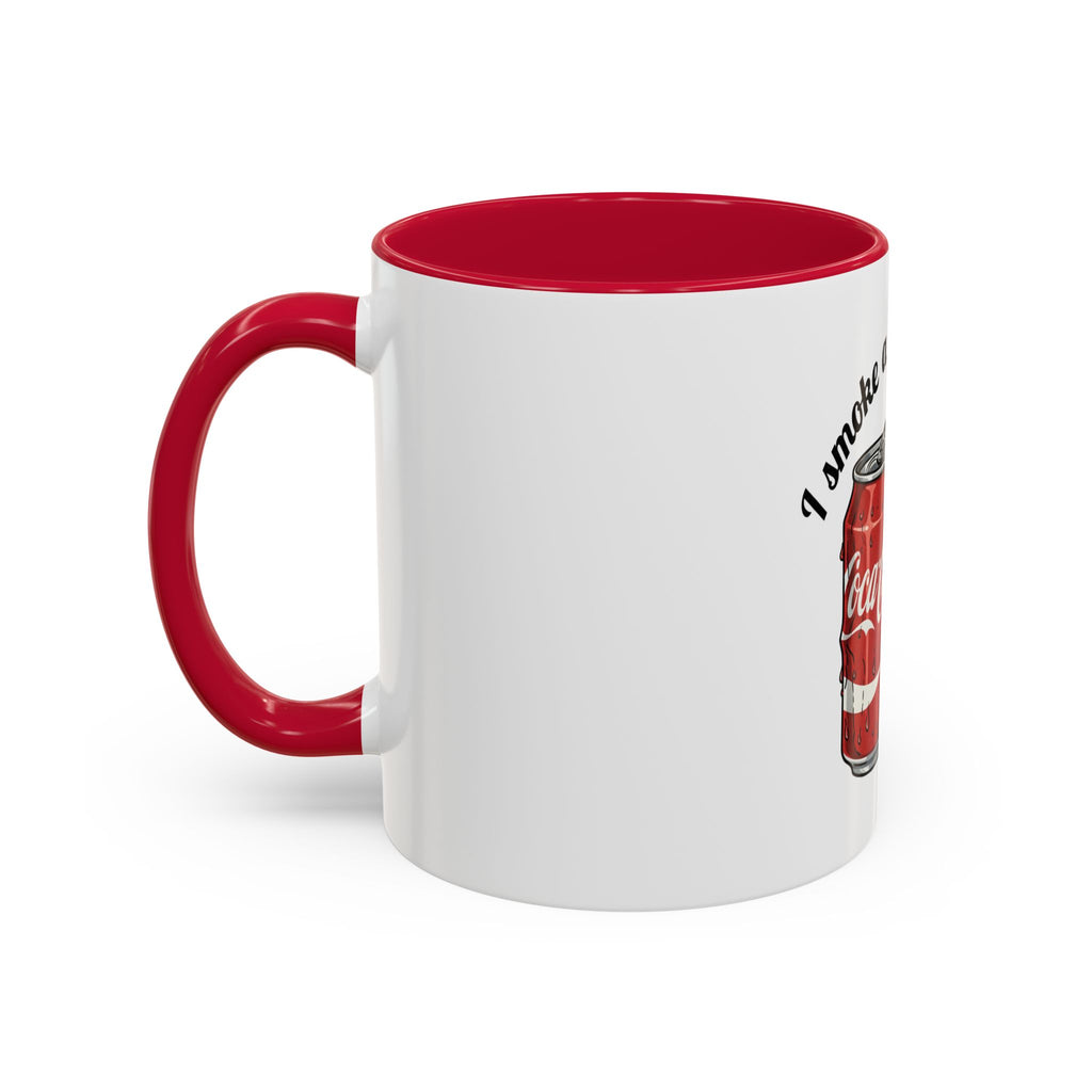 Ceramic Mug — "I Smoke a Packet a Day" Retro Soda & Cigarettes Graphic (11oz/15oz)