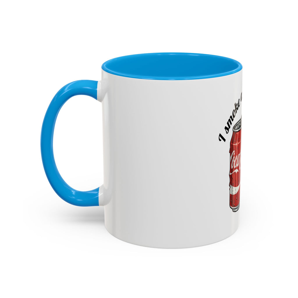 Ceramic Mug — "I Smoke a Packet a Day" Retro Soda & Cigarettes Graphic (11oz/15oz)