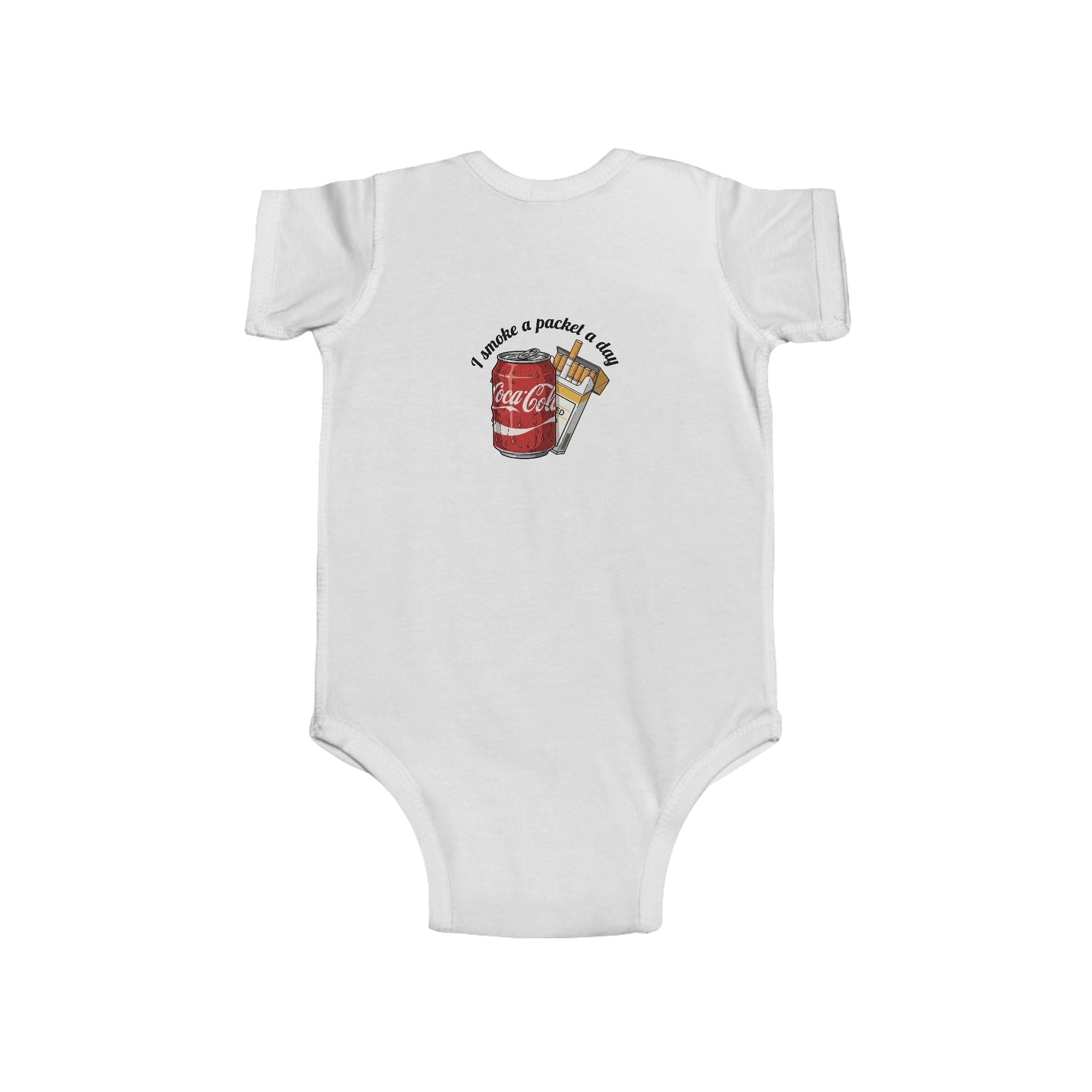 Infant Bodysuit "I Want a Pocket for My Cutie" - Baby Onesie with Soda & Fries Graphic