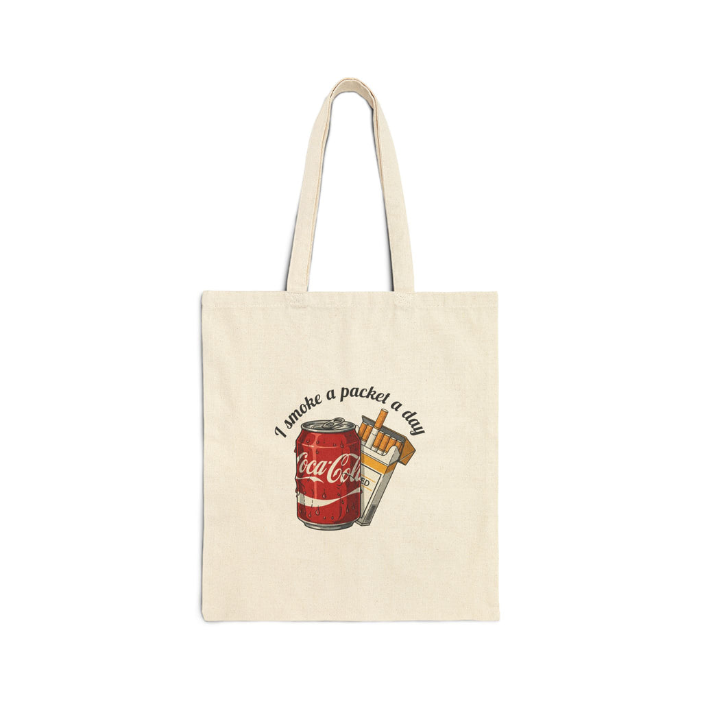 Coke Lovers Cotton Canvas Tote Bag, Eco-Friendly Grocery Bag, Fun Everyday Tote, Artsy Shopping Bag, Gift for Coca-Cola Fans