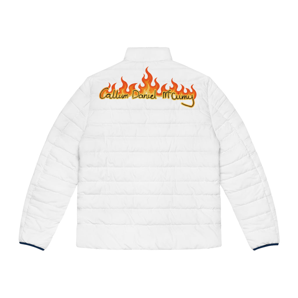 Puffer Jacket — Vintage Campfire Patch Graphic